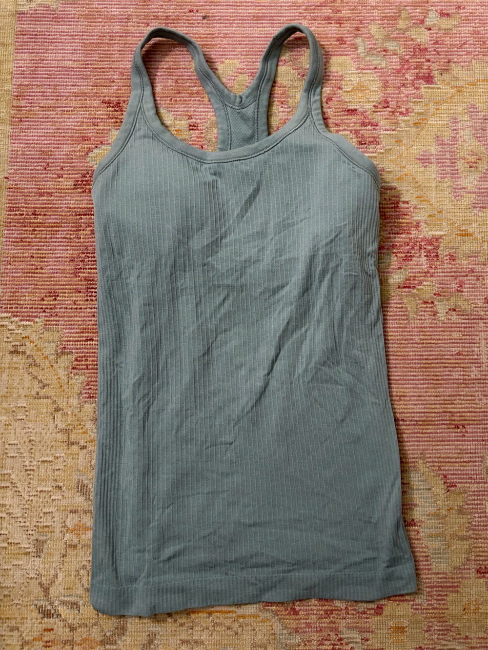 lululemon athletica Slate Green Ribbed Tank Top